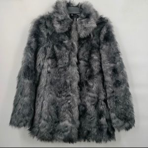 H&M Grey Faux Fur Coat